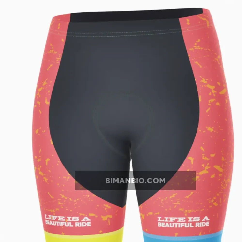 Women's Life is a Beautiful Ride Gel Padded Cycling Shorts