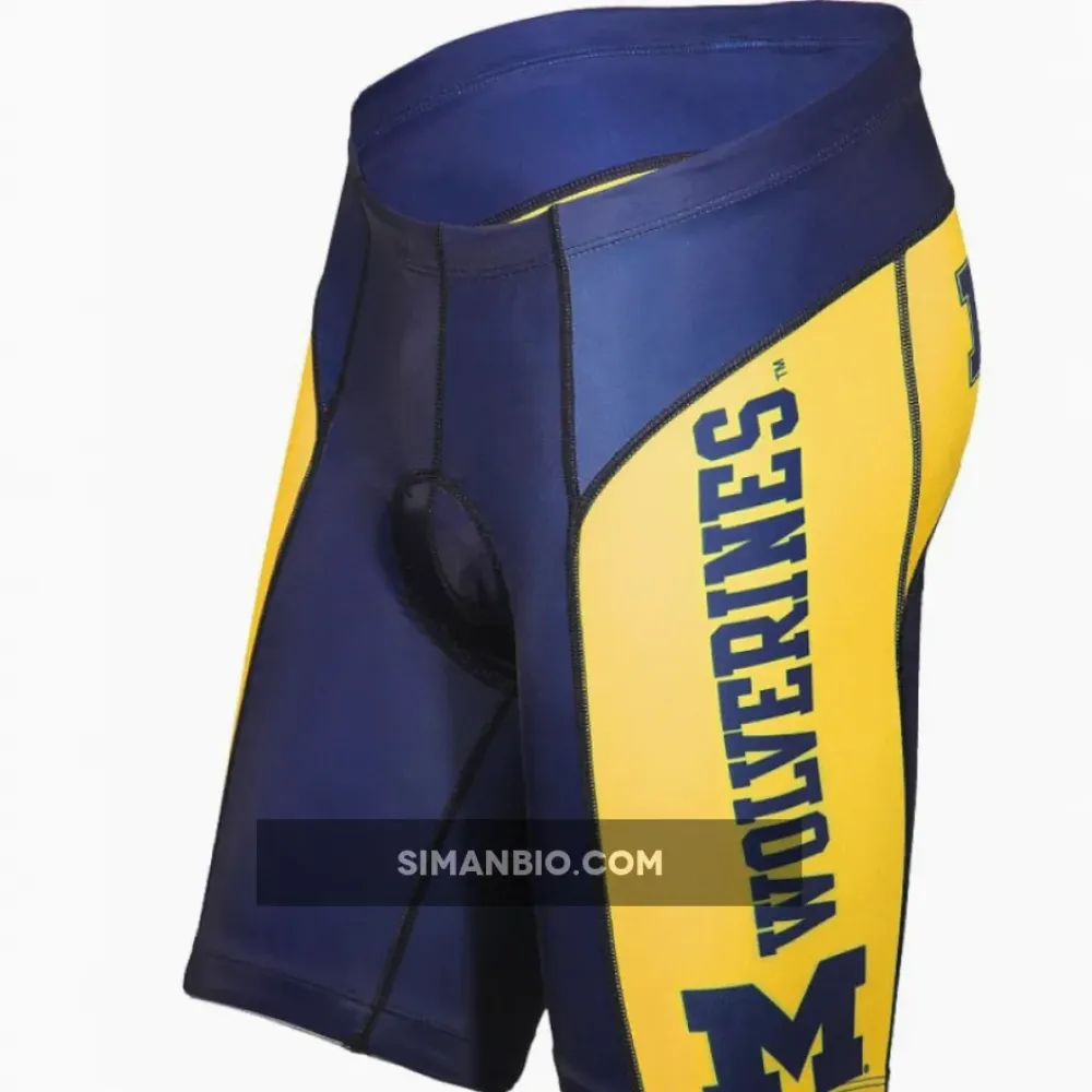 Michigan University Wolverines Cycling Shorts College