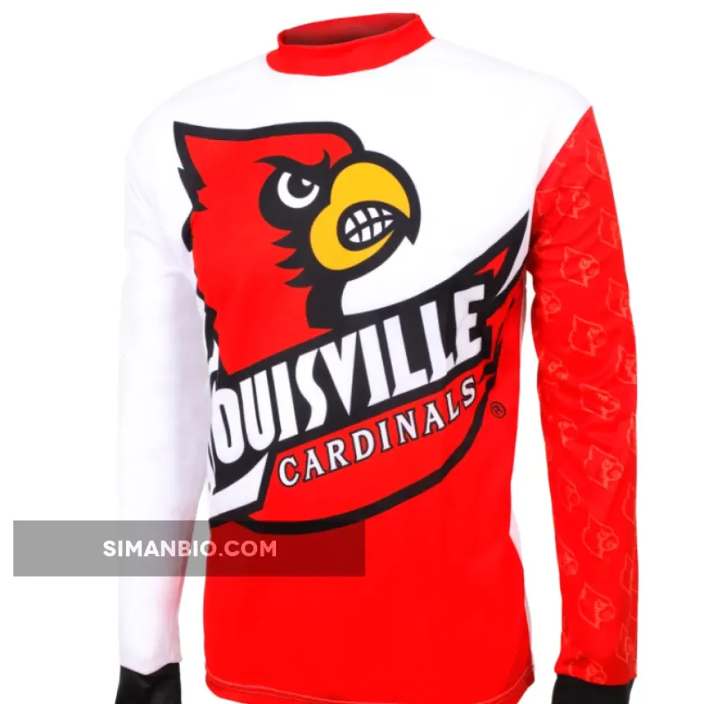 NCAA U of L Louisville Cardinals Mountain Long Sleeve MTB Bike Cycling Jerseys