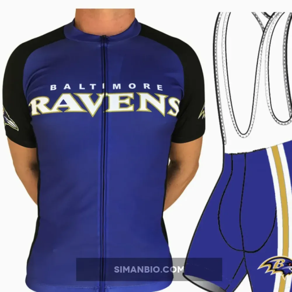 NFL Baltimore Ravens Short Sleeve Cycling Jersey