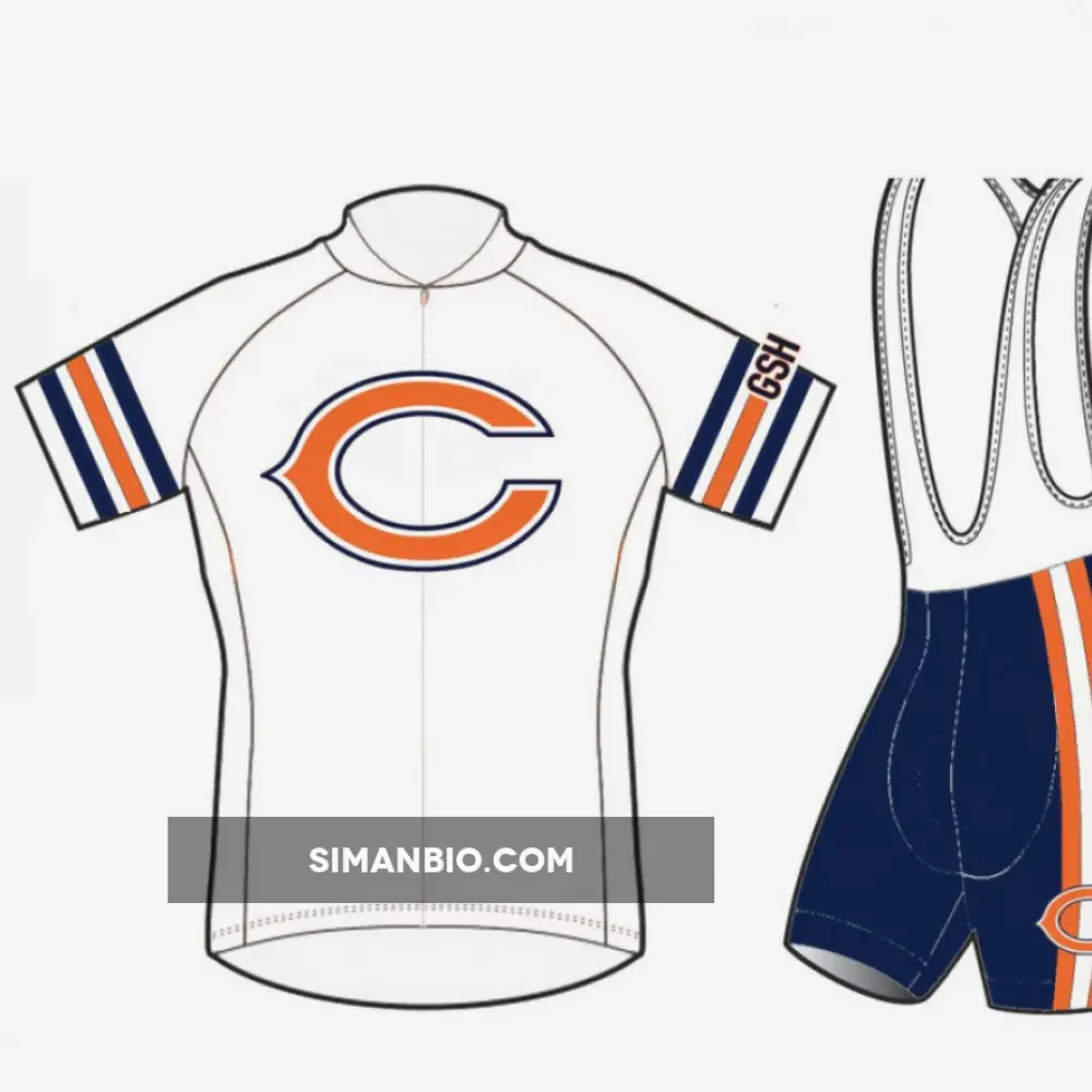 NFL Chicago Bears White Cycling Jerseys (bib) Shorts