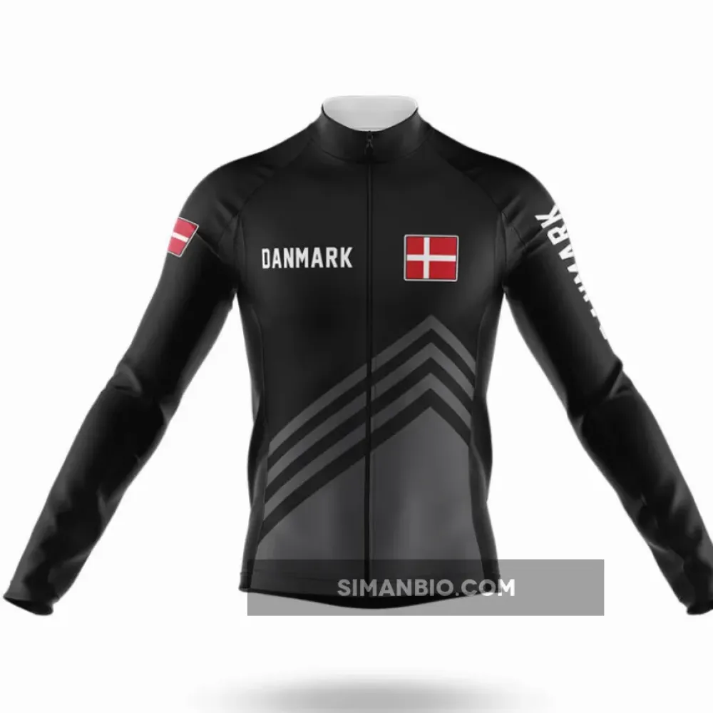 Danmark S5 Black Long Sleeve Cycling Jersey