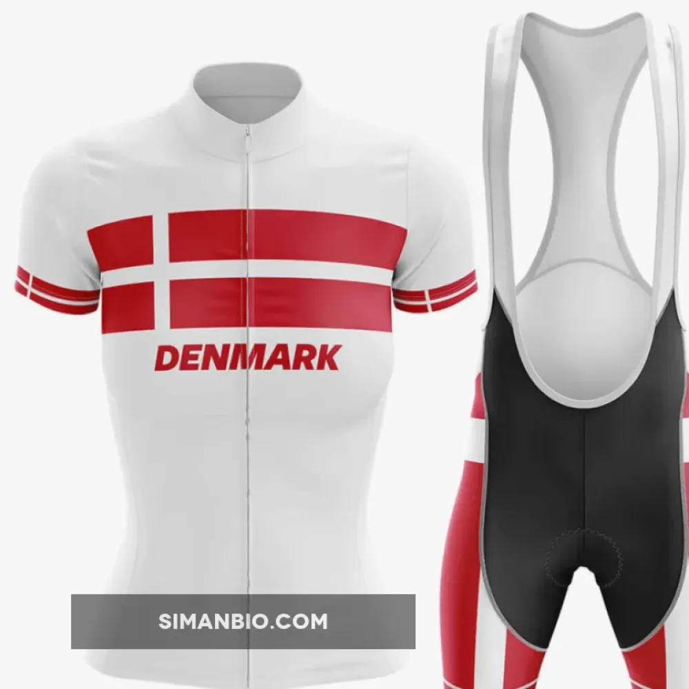 Denmark - Women V4 - Cycling Kit - Jersey   Bib shorts