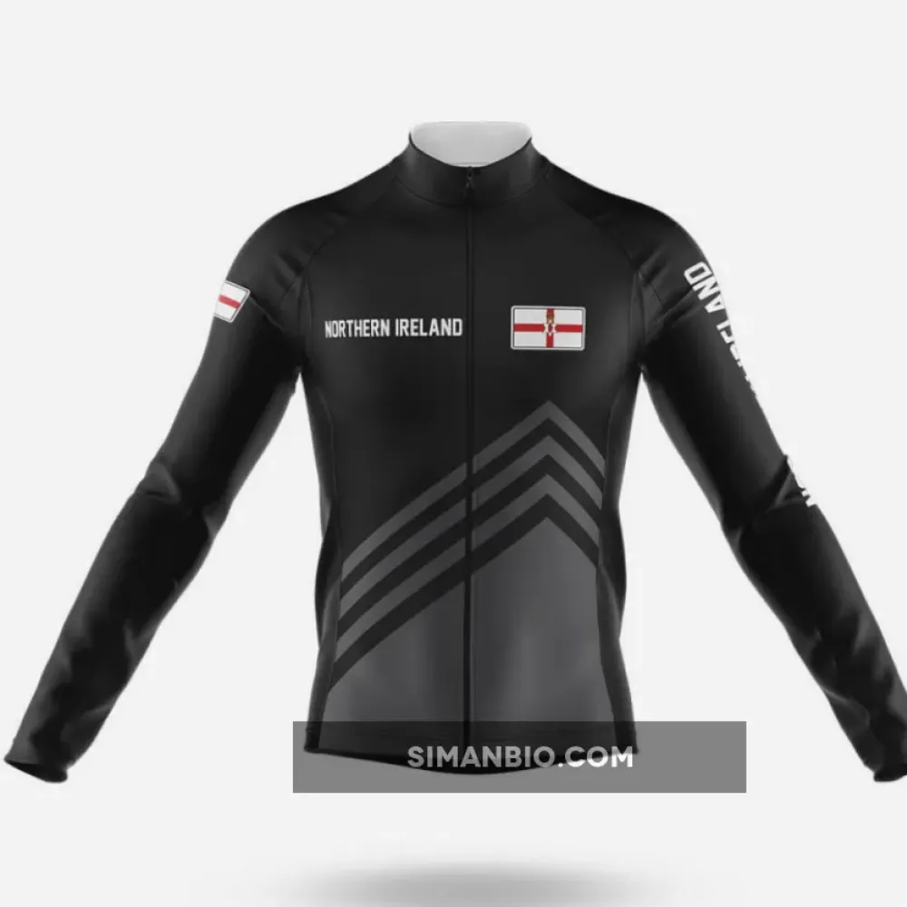 Northern Ireland S5 Black Long Sleeve Cycling Jersey