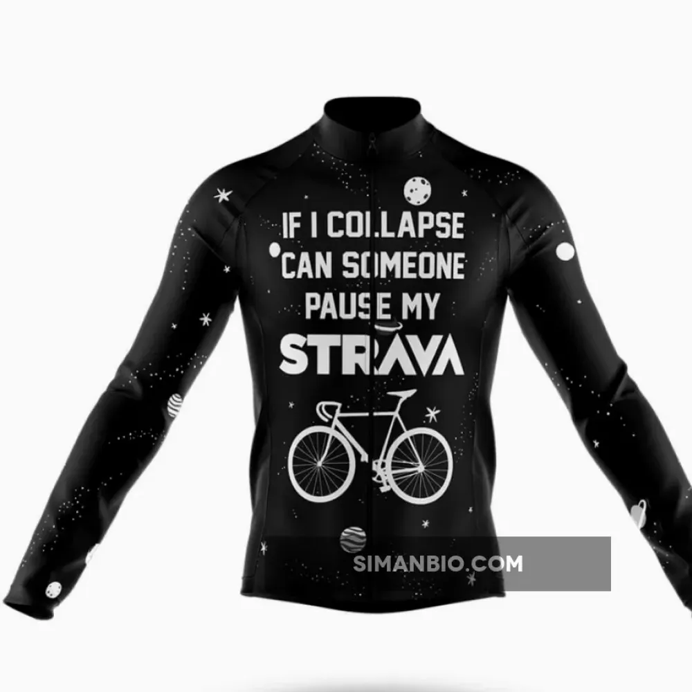 Pause My Strava V5 Long Sleeve Cycling Jersey