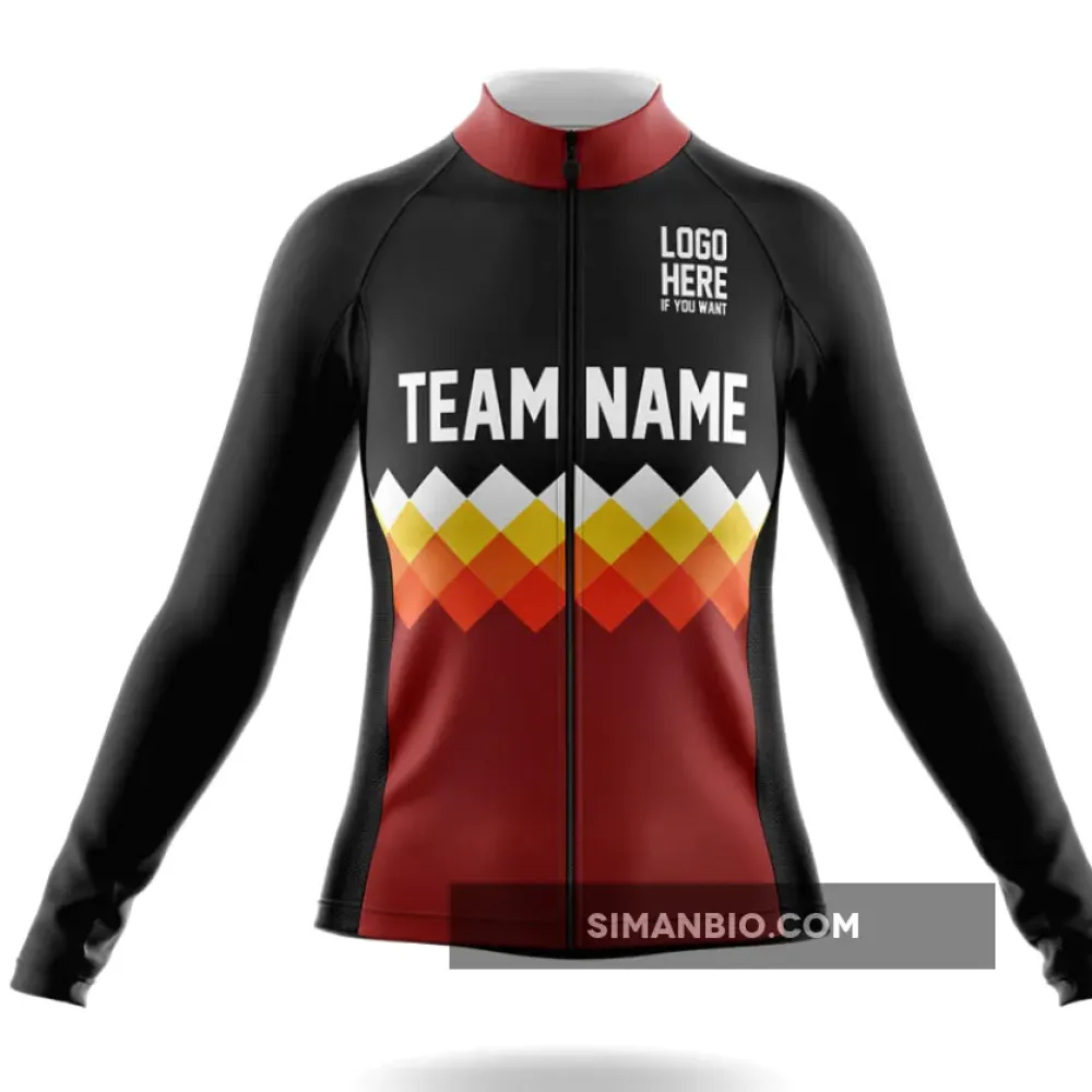 Custom Team Name S14 - Women's Long Sleeve Cycling Jersey