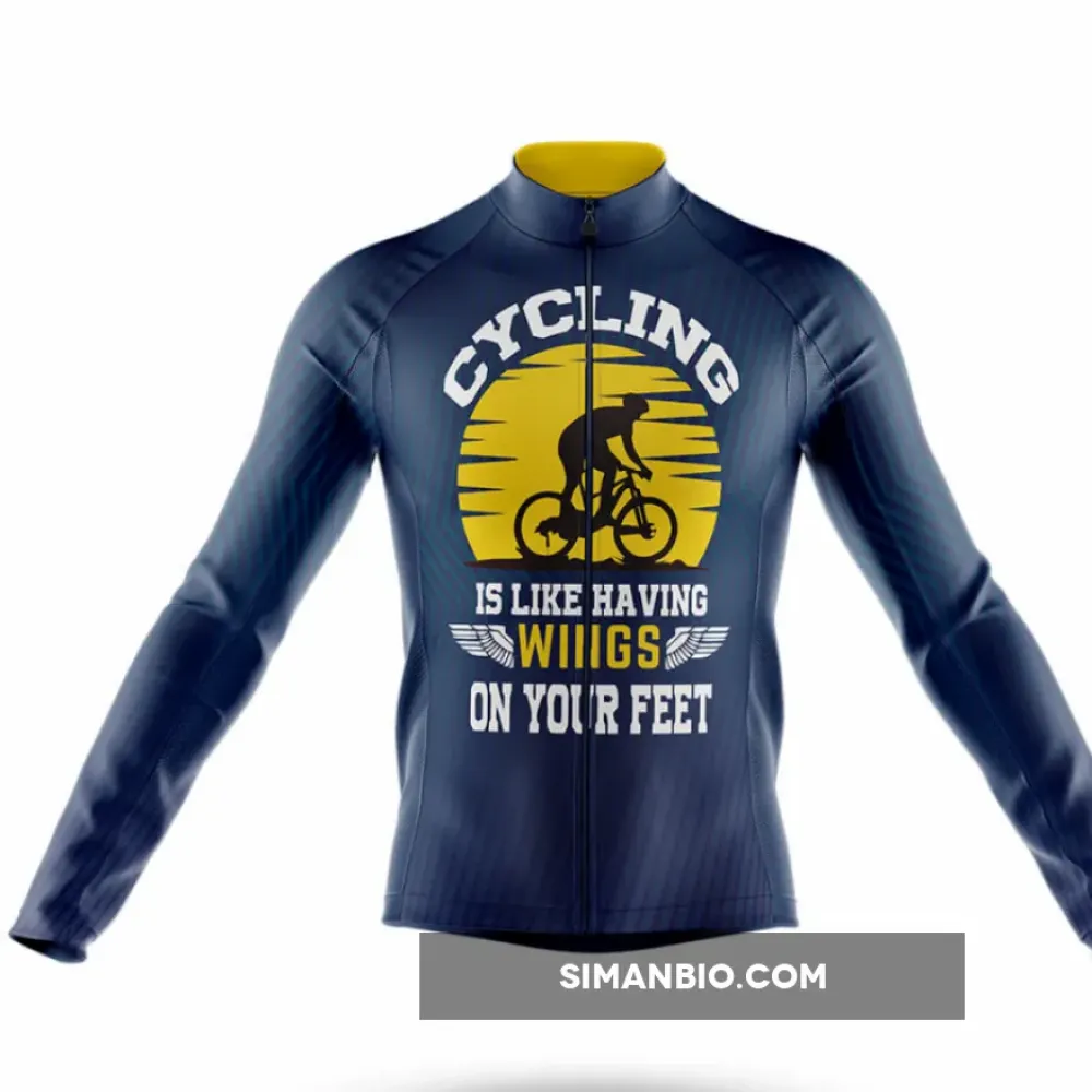 Wings On Your Feet   Long Sleeve Cycling Jersey