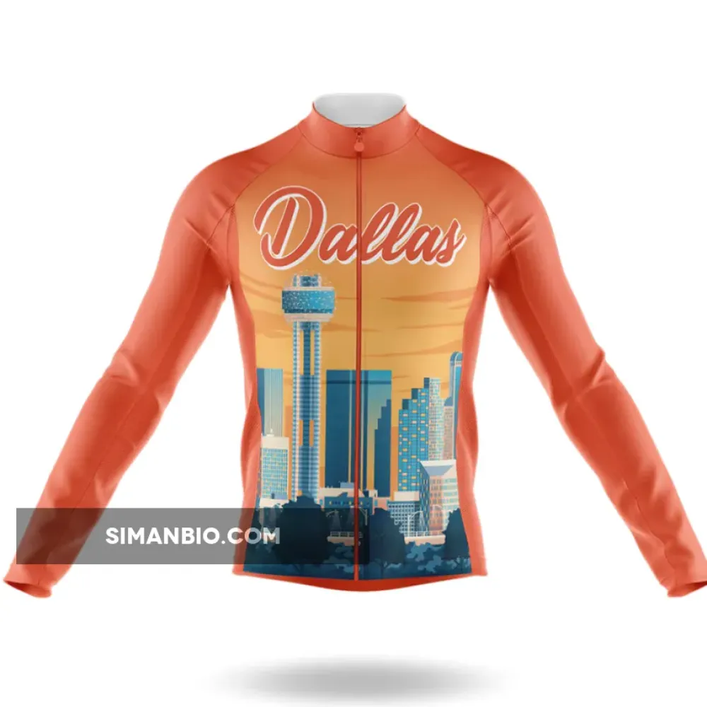 Dallas TX Long Sleeve Cycling Jersey