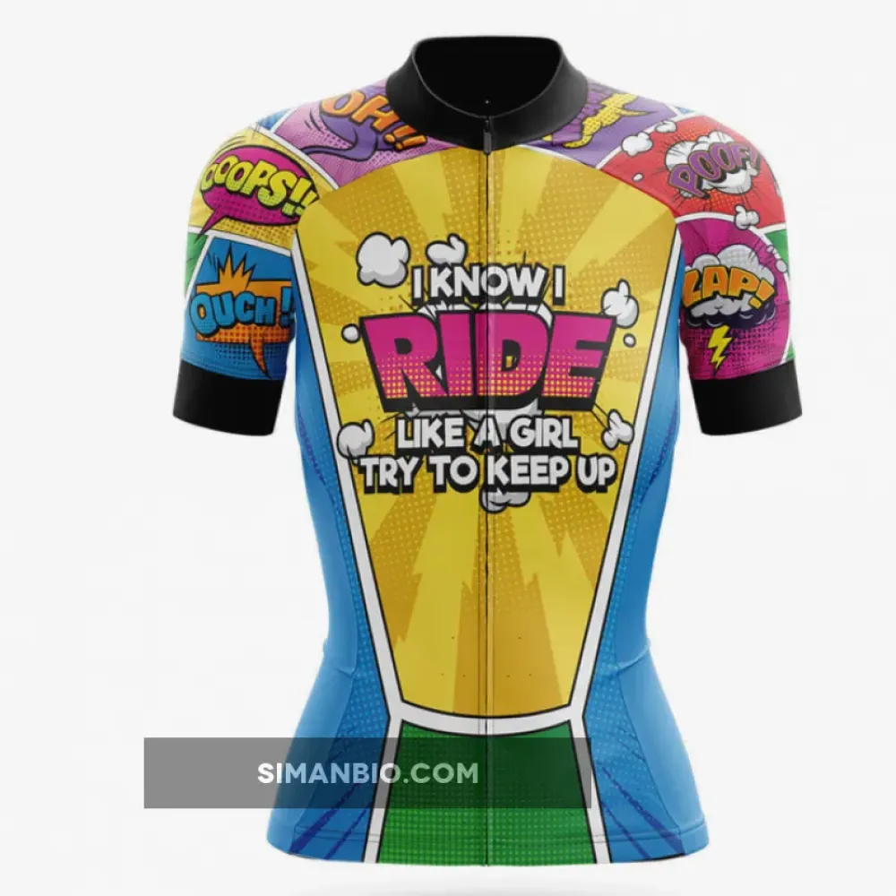 Like A Girl Comic - Women's Cycling Jersey
