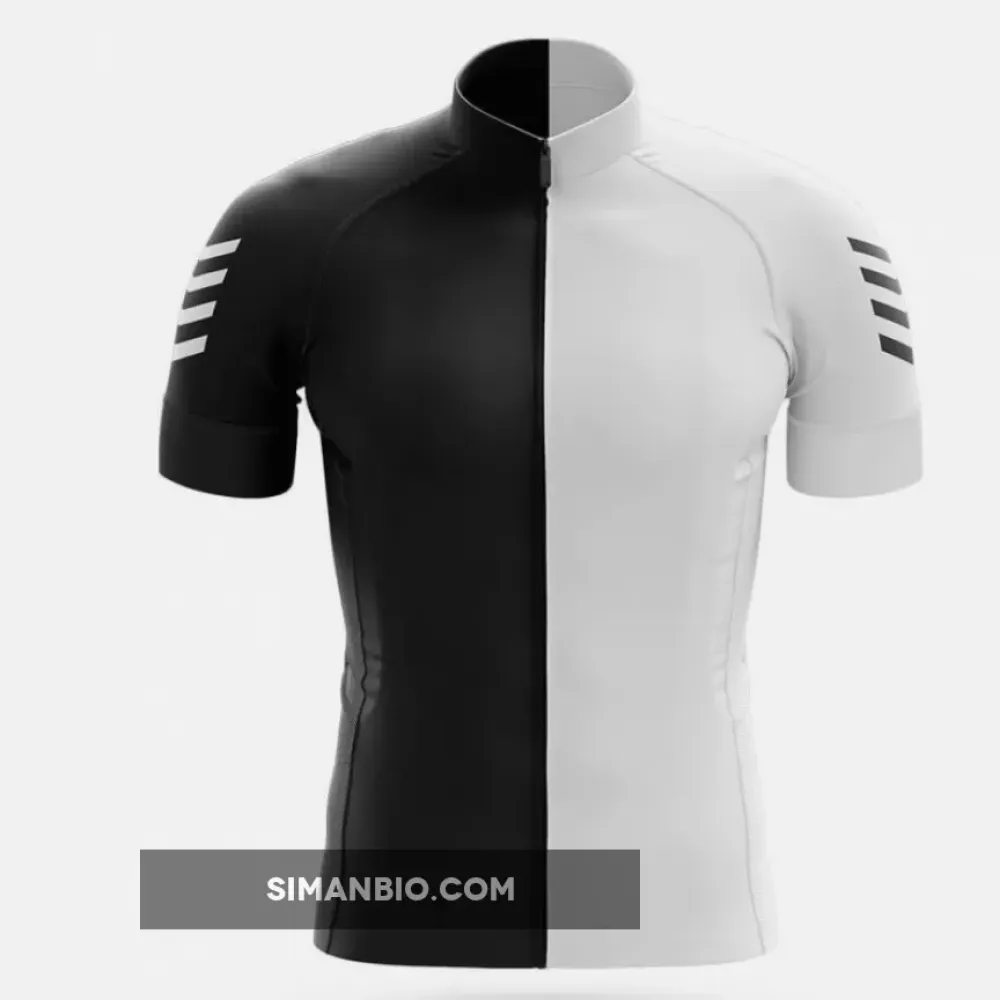 White Black Cycling Jersey