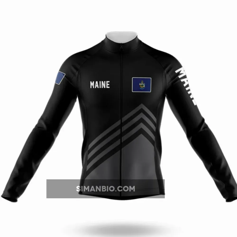 Maine S4 Black Long Sleeve Cycling Jersey