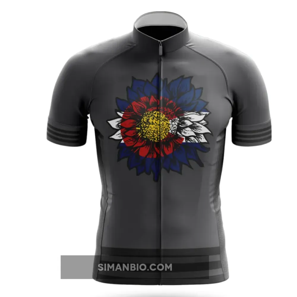 Colorado Sunflower - Grey Cycling Jersey