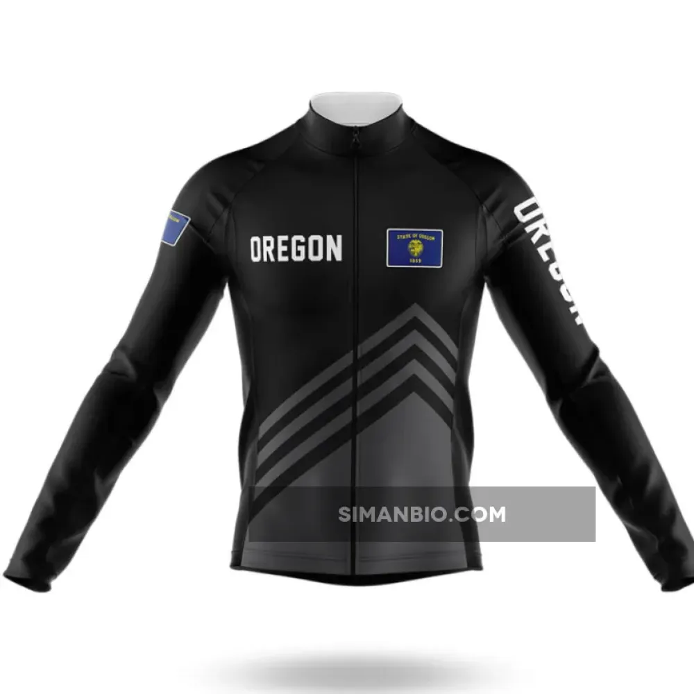 Oregon S4 Black Long Sleeve Cycling Jersey