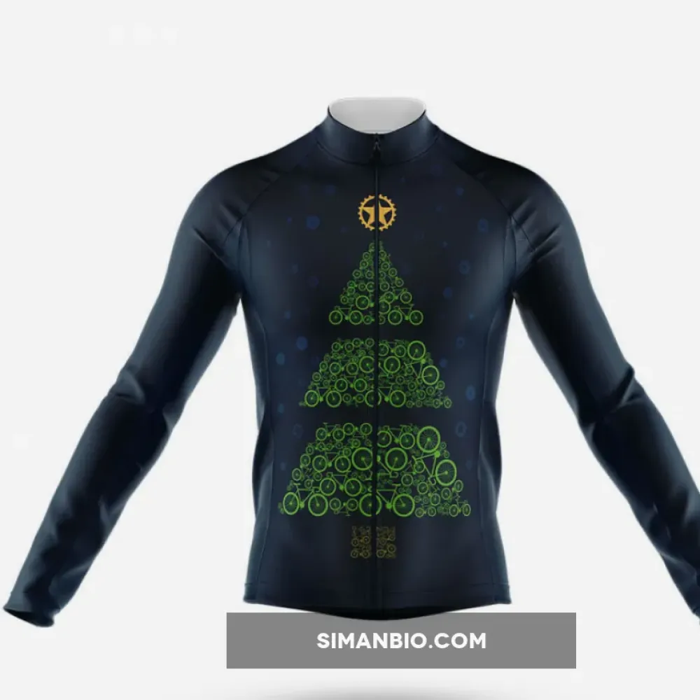 Bicycle Christmas Tree Long Sleeve Cycling Jersey
