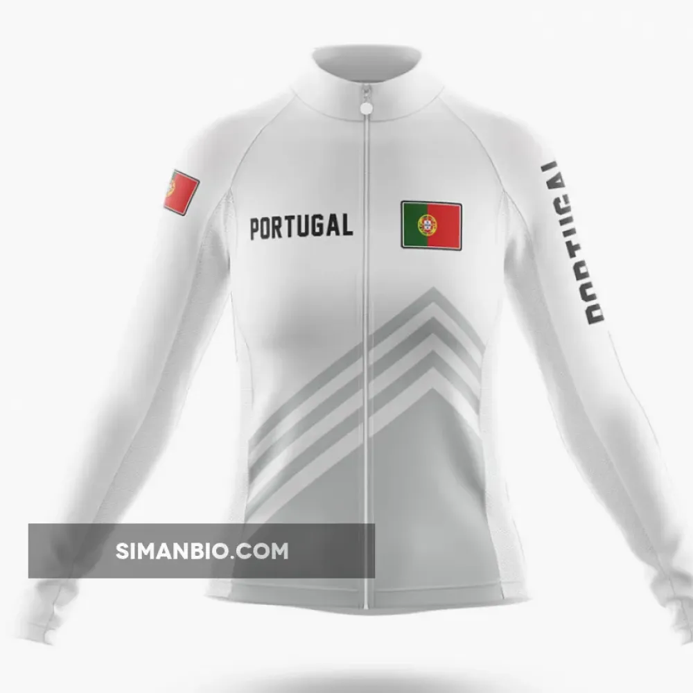 Portugal S5 White - Women - Long Sleeve Cycling Jersey