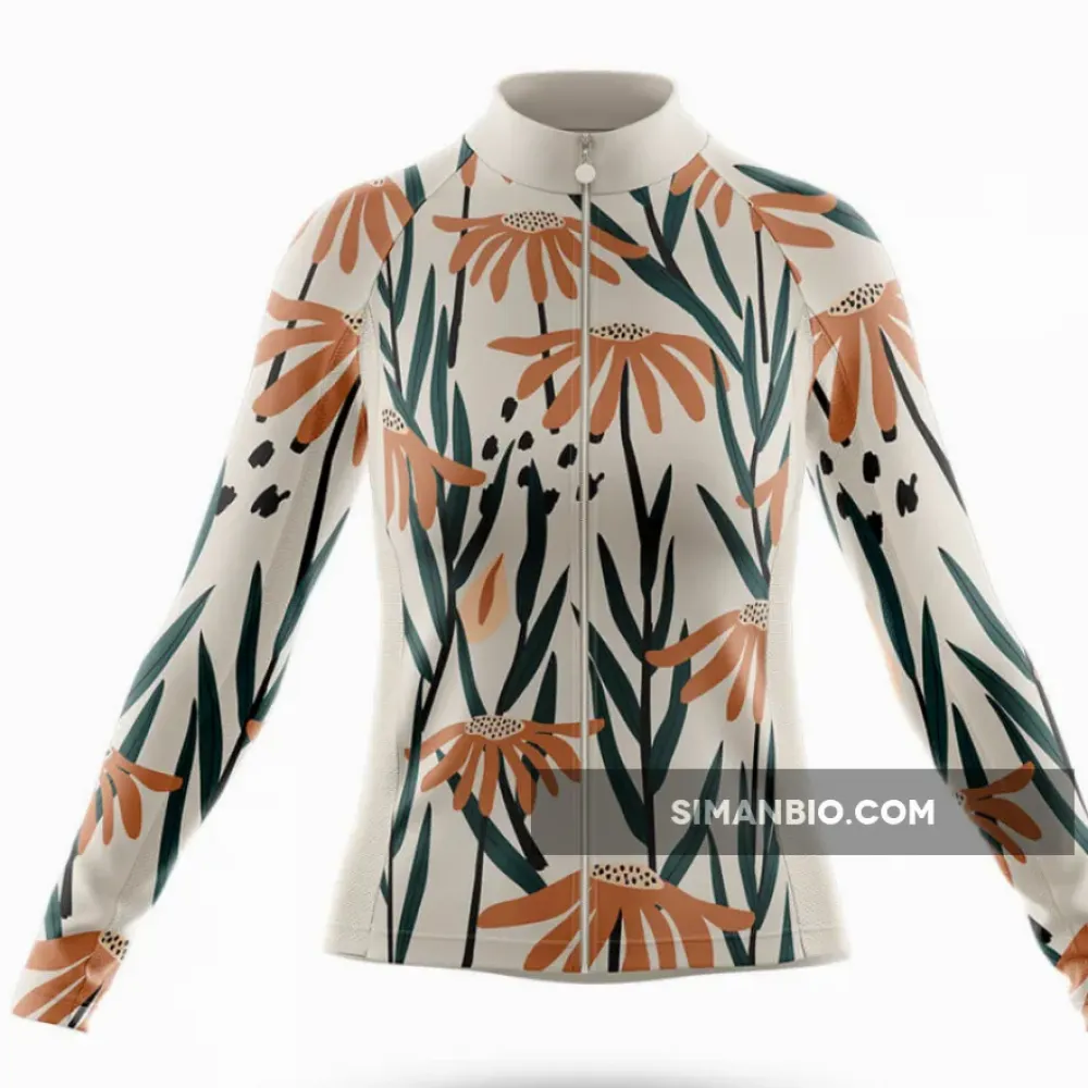 Vintage Flower - Women's Long Sleeve Cycling Jersey