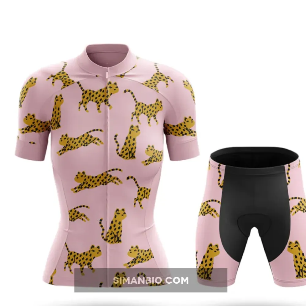 Pink Leopard - Women's Cycling Kit Full Set
