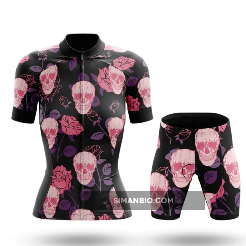 Pink Skull - Women's Cycling Kit Full Set