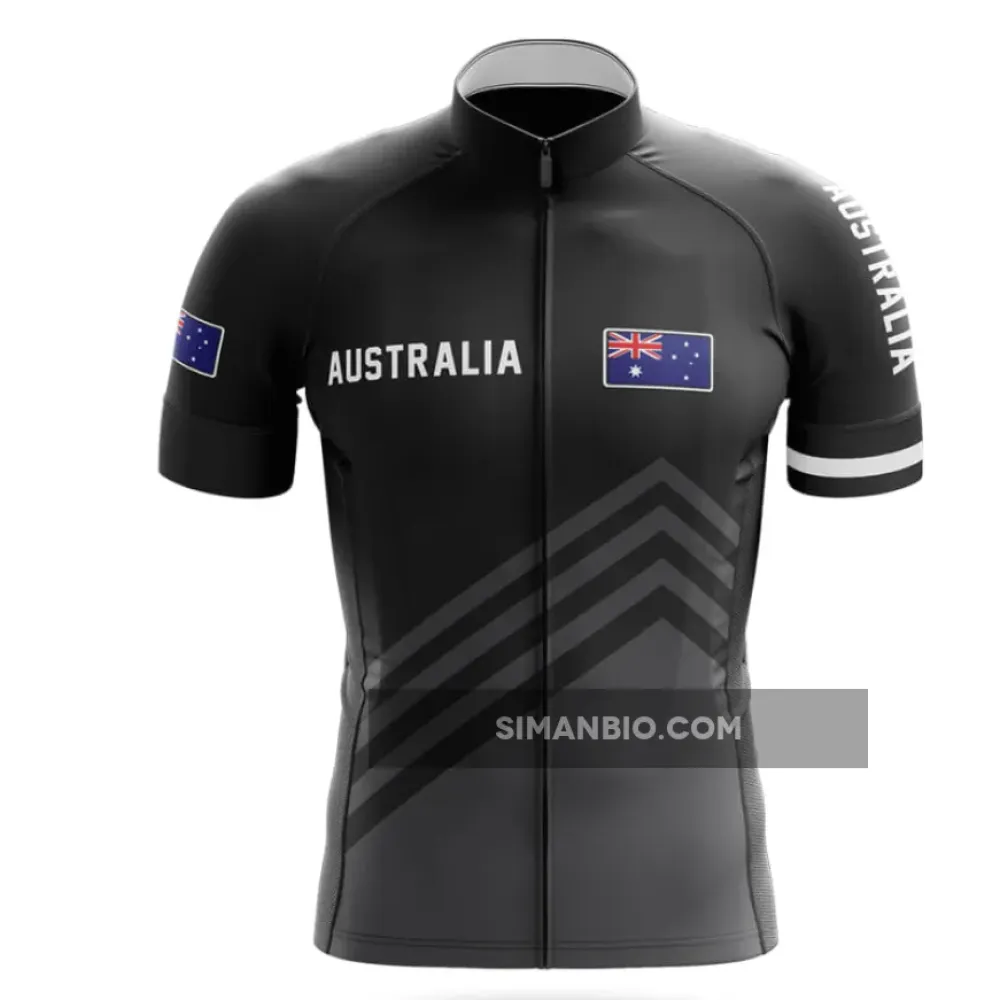 Australia S5 Black Cycling Jersey