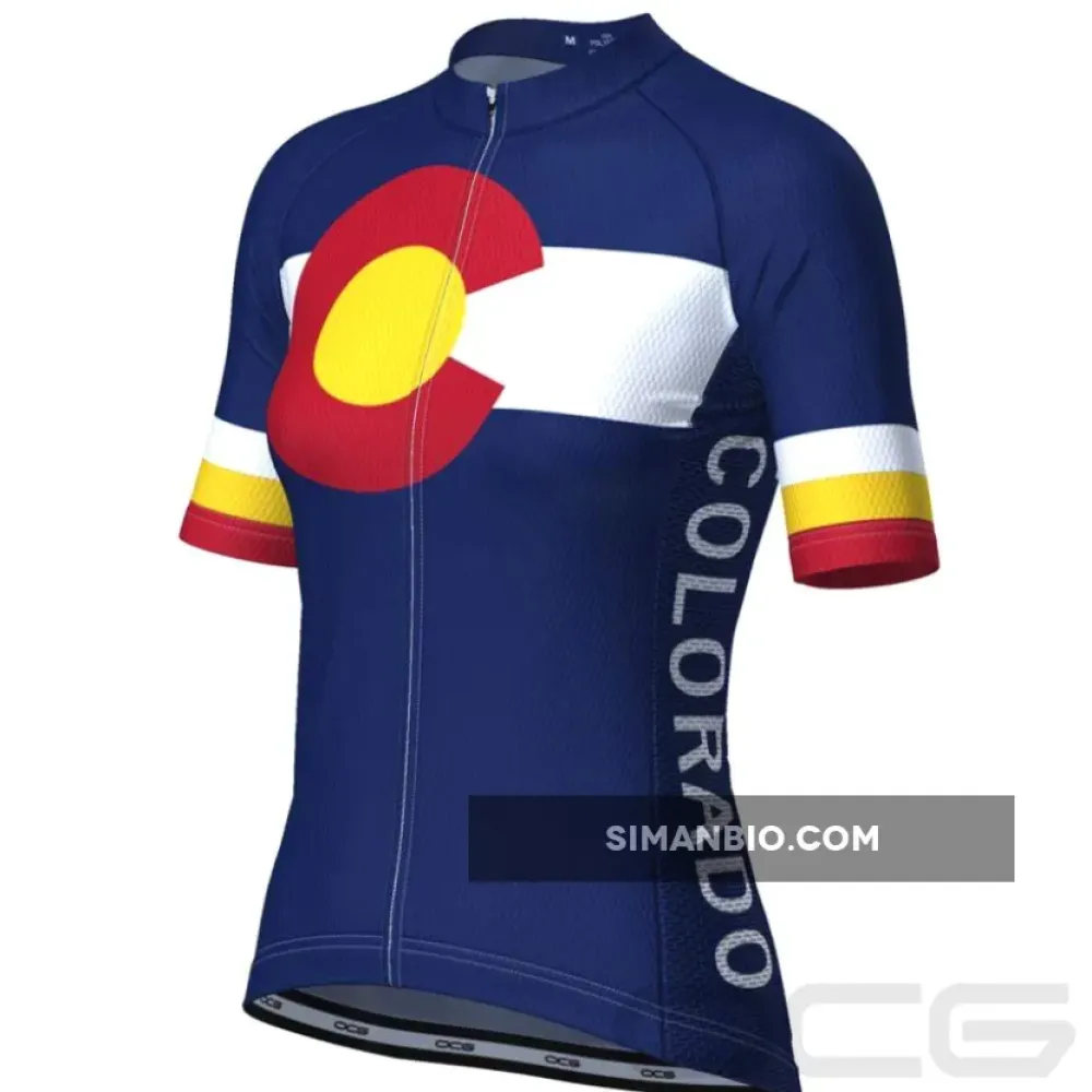 Women's Colorado USA State Short Sleeve Cycling Jersey