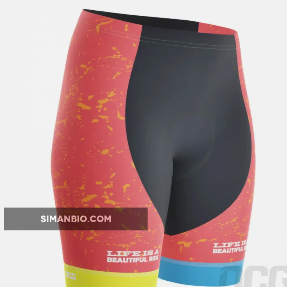 Women's Life is a Beautiful Ride Gel Padded Cycling Shorts