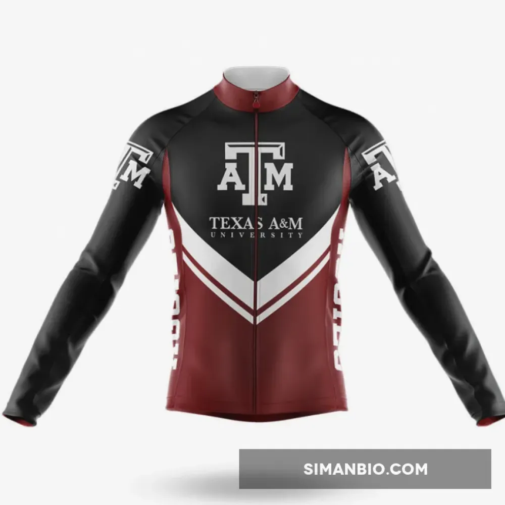 Texas A&M Long Sleeve Cycling Jersey Ver.3