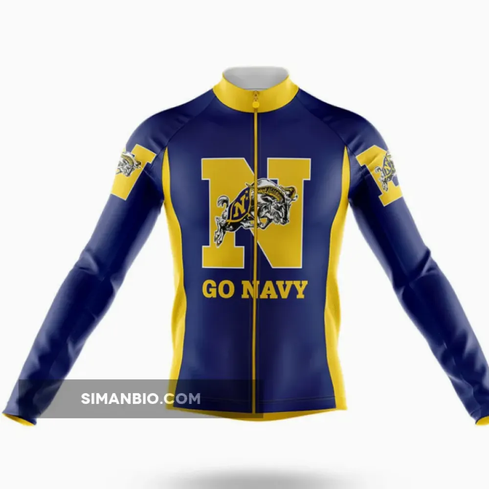 Go Navy Long Sleeve Cycling Jersey