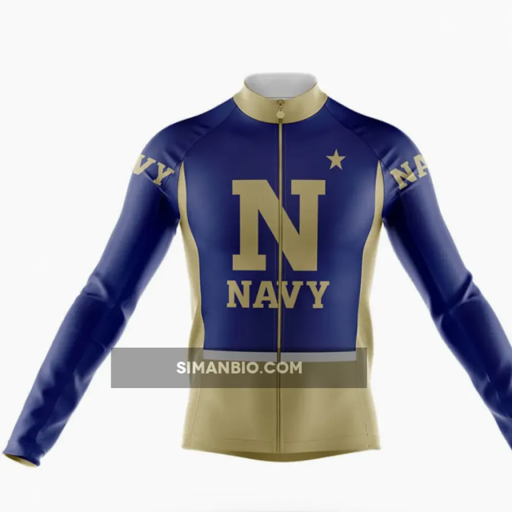Navy Midshipmen Long Sleeve Cycling Jersey