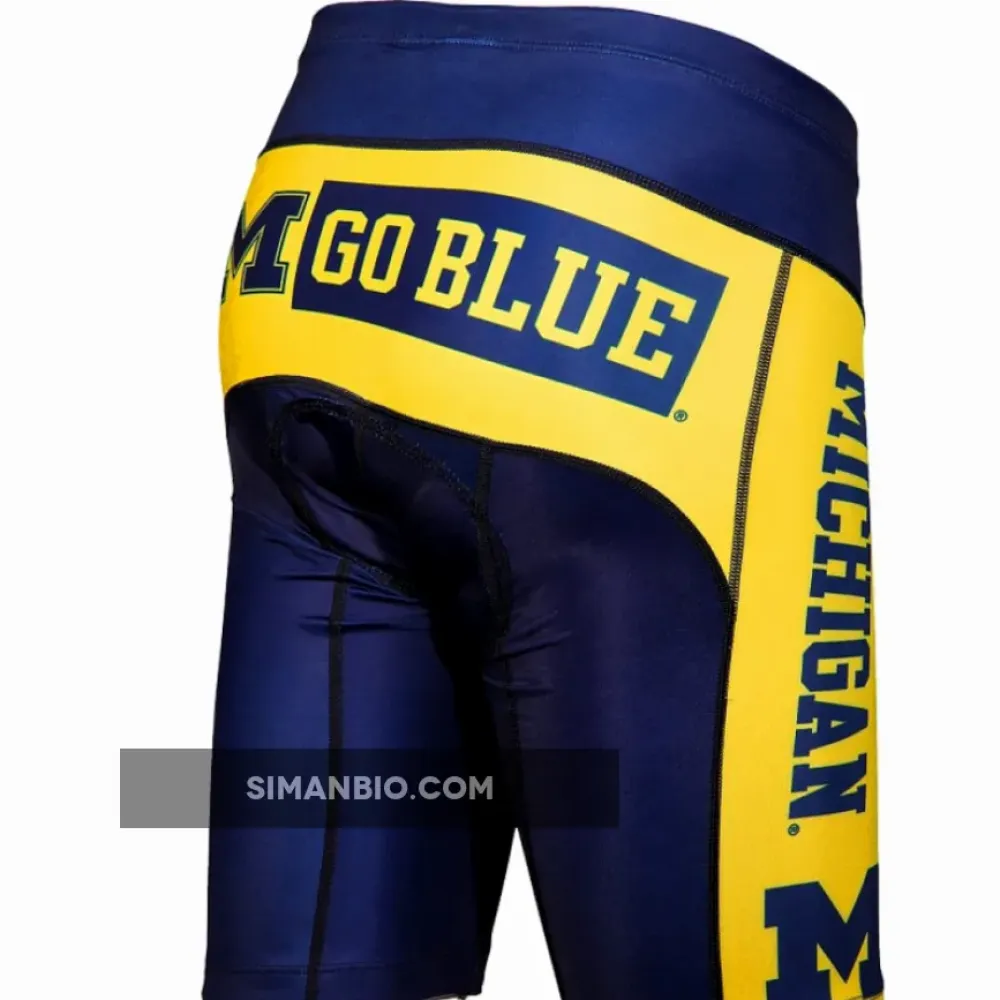 Michigan University Wolverines Cycling Shorts College