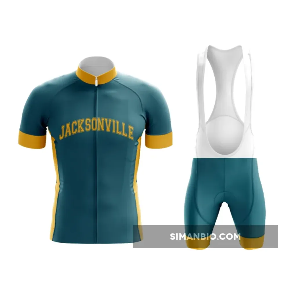 Turquoise and Gold Jacksonville Football Cycling Kit