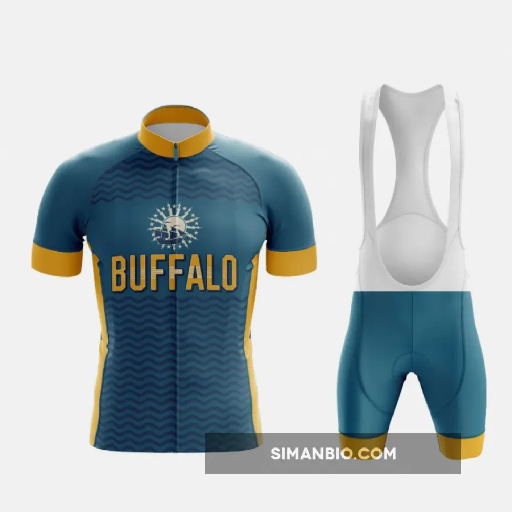 Cycling Kit  Buffalo Blue & Yellow Design