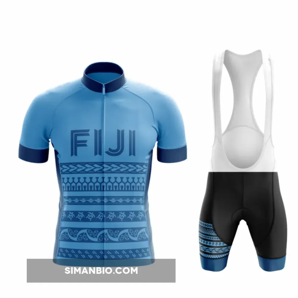 Fiji Cycling Shorts & Shirt  Blue & Black