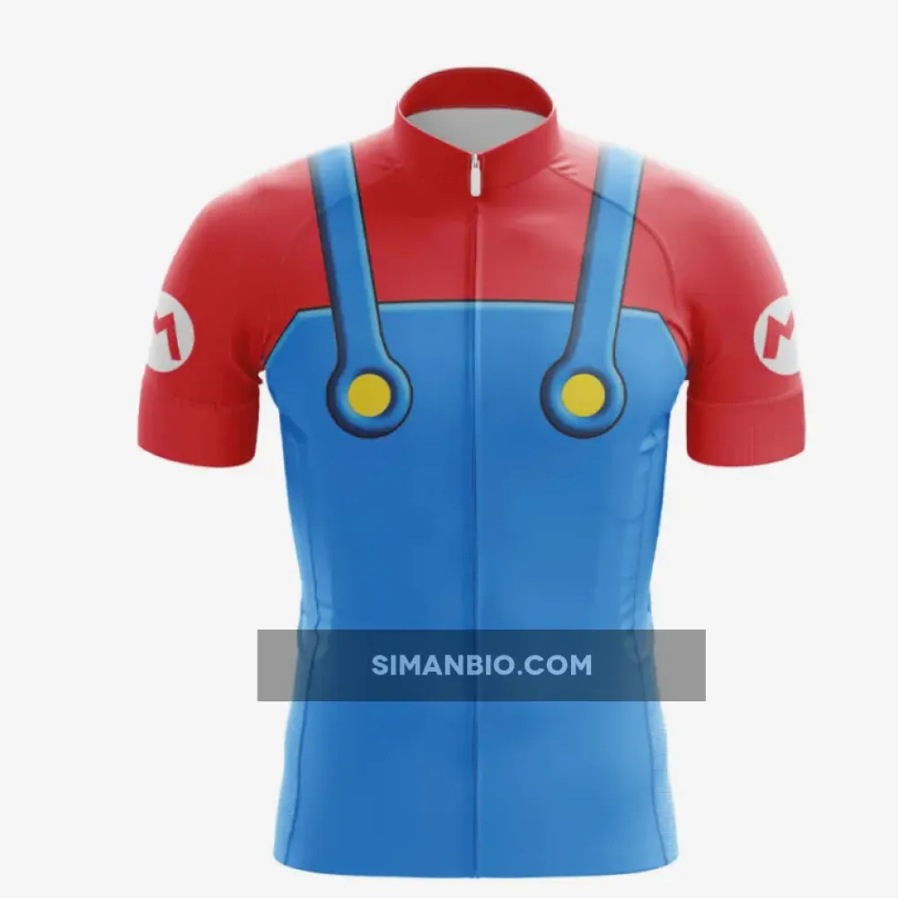 Blue and Red Mario Jersey Cycling Shorts