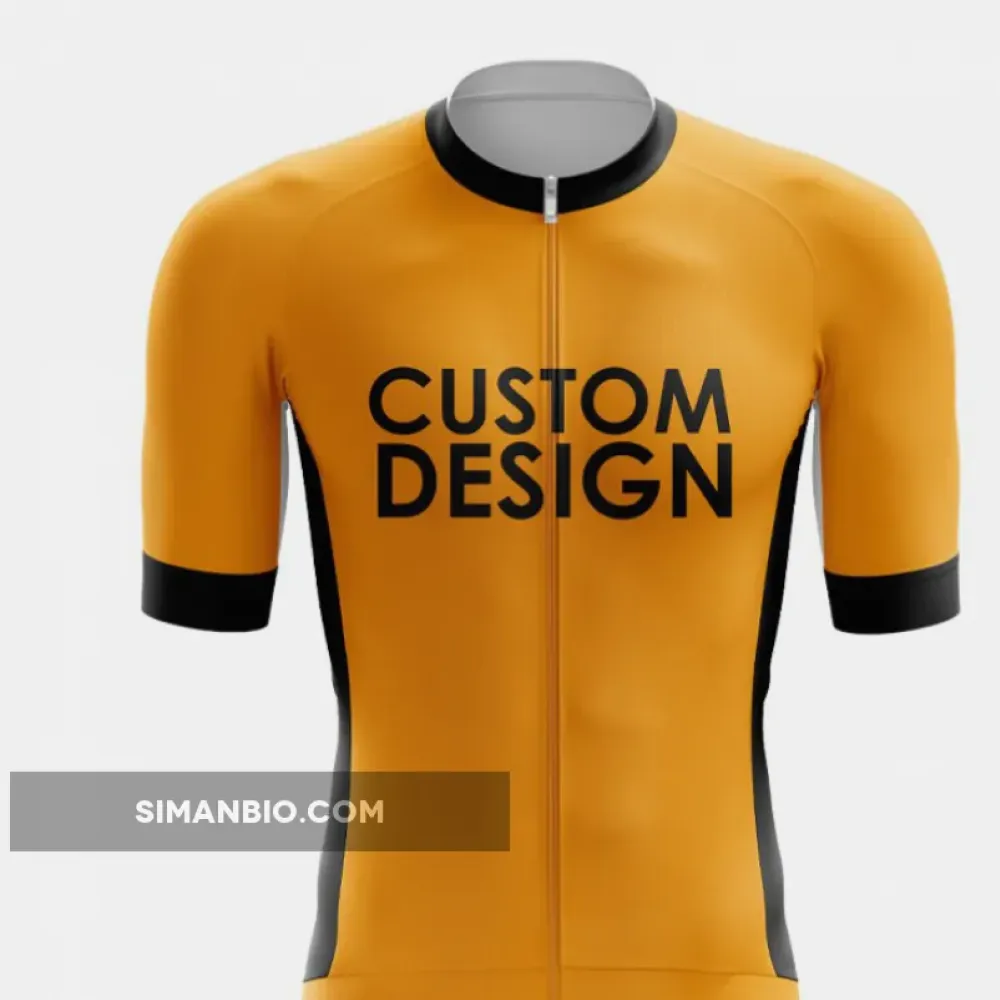 Bold Orange Aero Cycling Jersey with Custom Design
