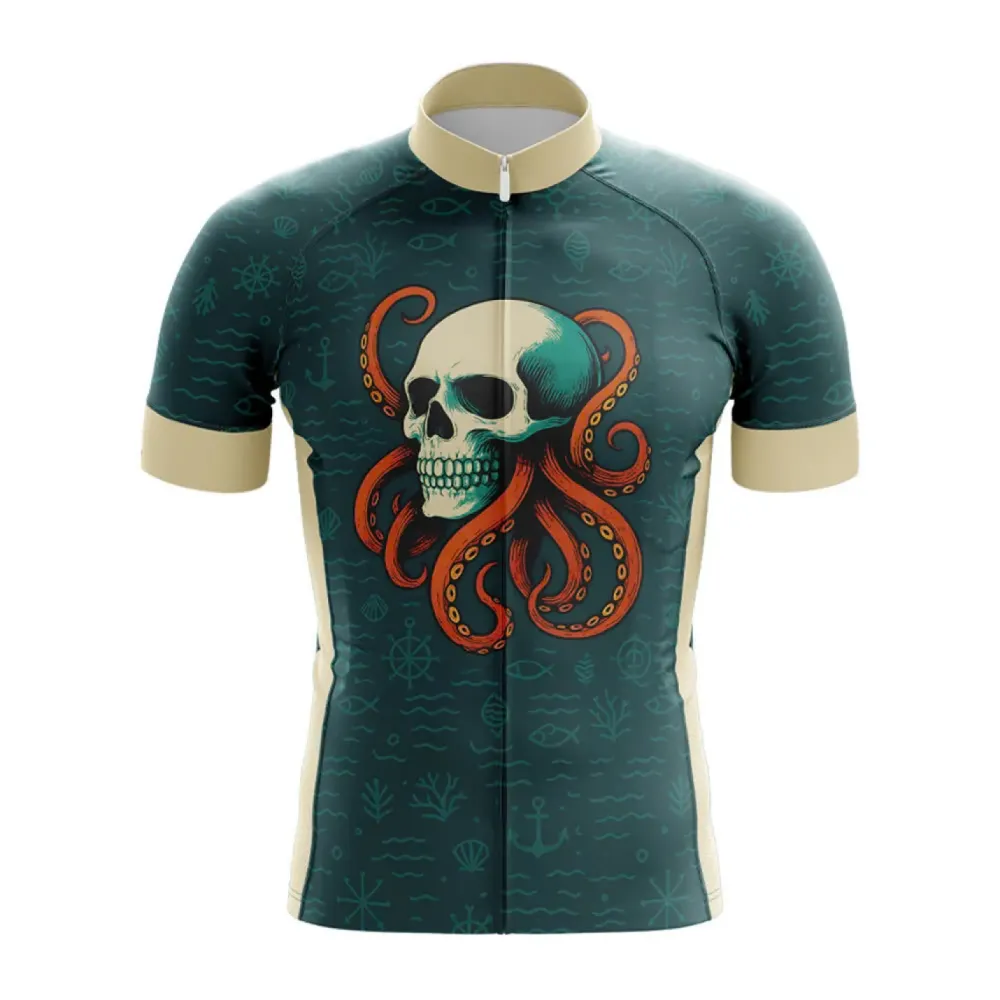 Kraken Skull Nautical Cycling Jersey