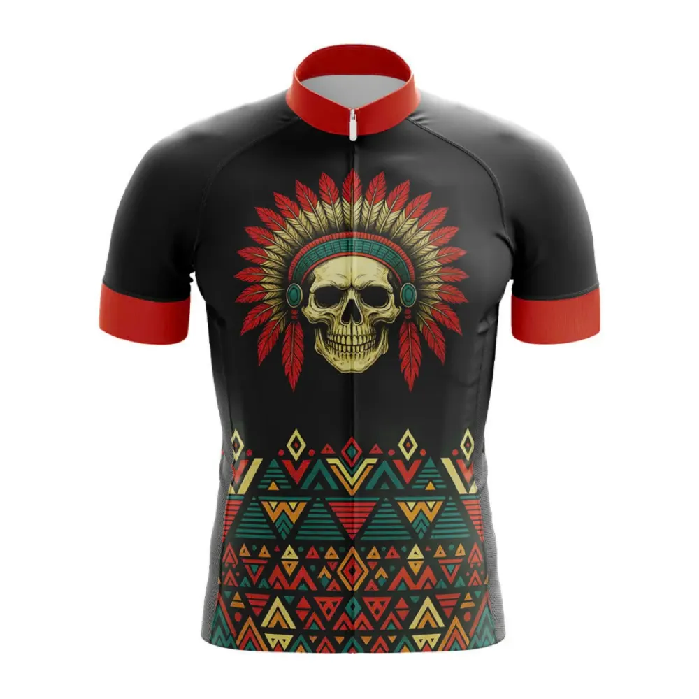 Feathered Skull Crest Cycling Jersey