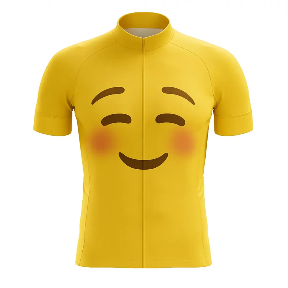Blushing Smiley Emoji Cycling Jersey