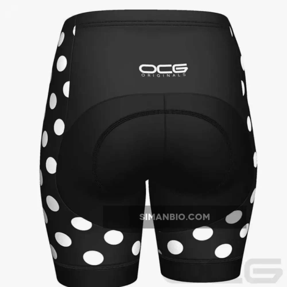 Women's Polka Dot Pro-Band Cycling Shorts