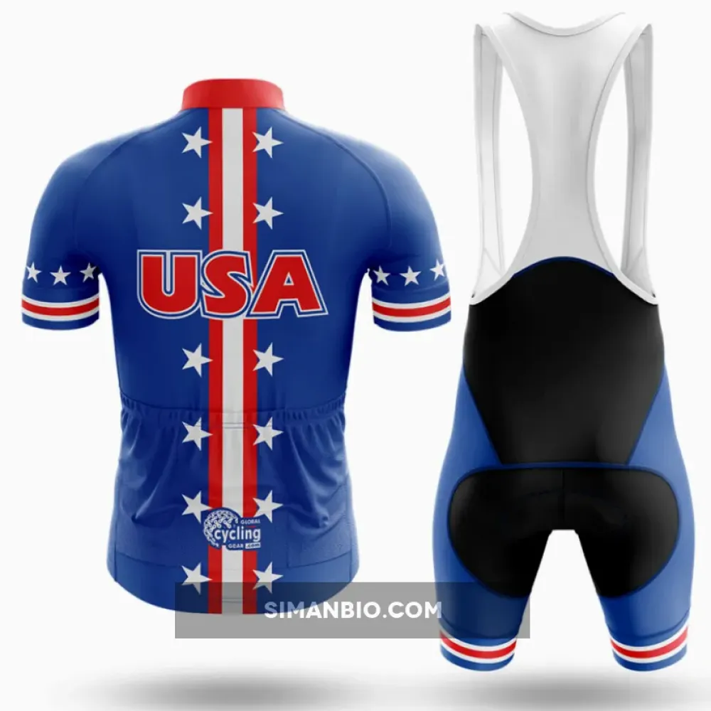 USA Theme Long Sleeve Cycling Jersey