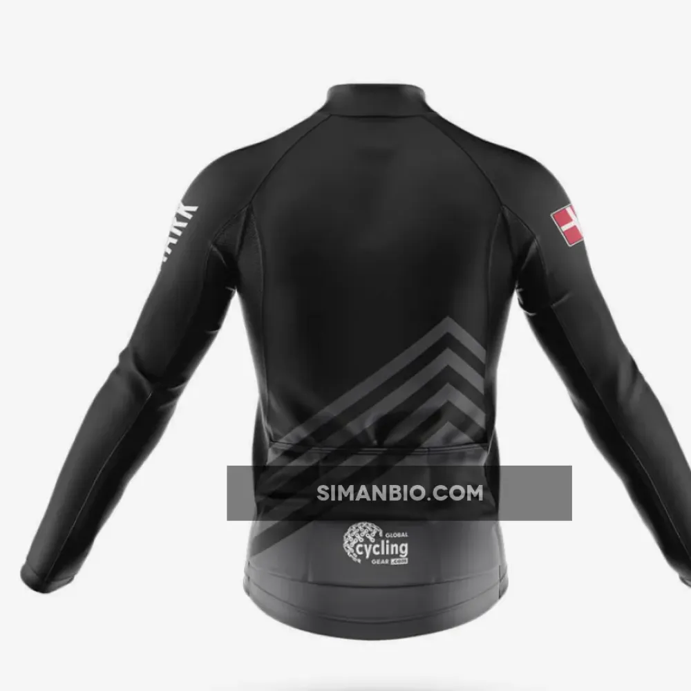Danmark S5 Black Long Sleeve Cycling Jersey