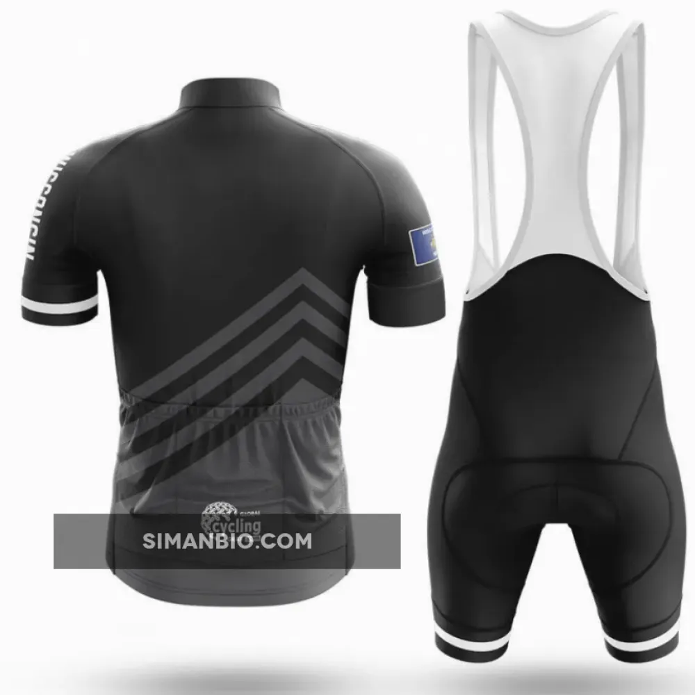 Wisconsin S4 Black Cycling Bibs
