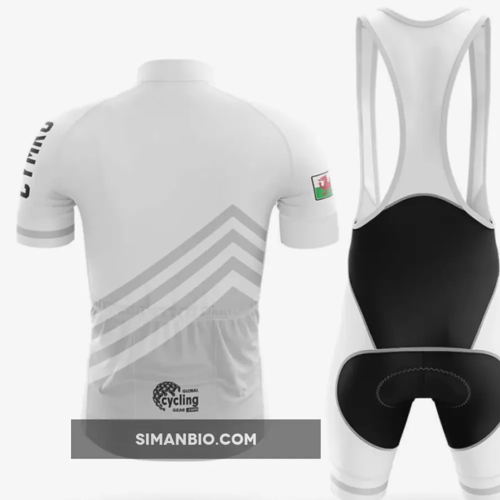 Cymru S5 White Cycling Bibs
