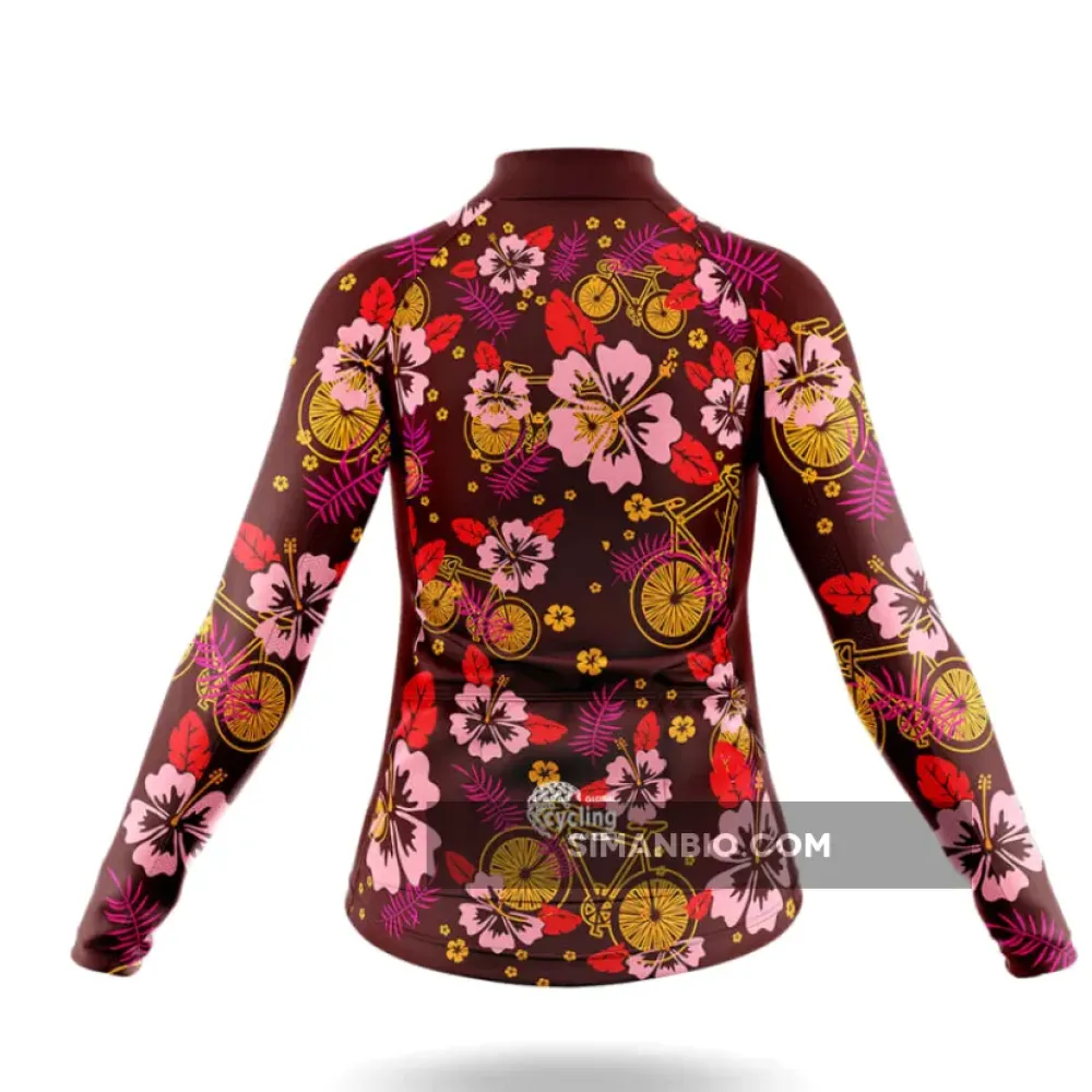 Hawaiian Style V4 - Women's Long Sleeve Cycling Jersey