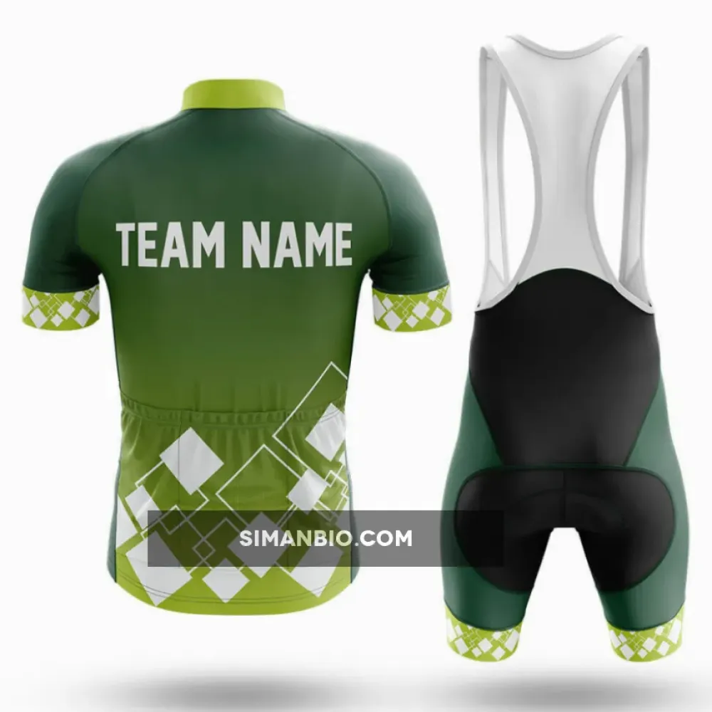 Custom Team Name V19 Green Cycling Kit Full Set