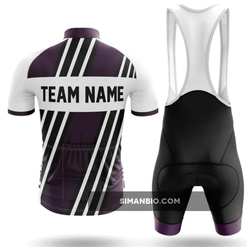 Custom Team Name M5 Dark Purple Cycling Kit Full Set
