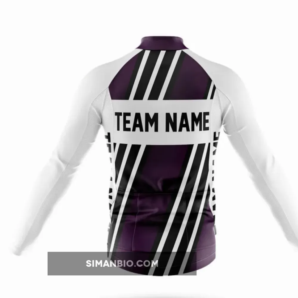 Custom Team Name M5 Dark Purple Cycling Kit Full Set