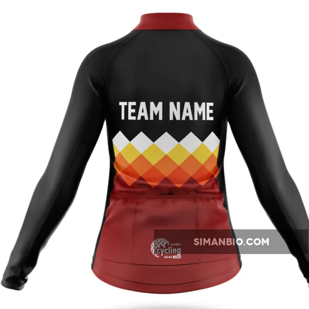 Custom Team Name S14 - Women's Long Sleeve Cycling Jersey