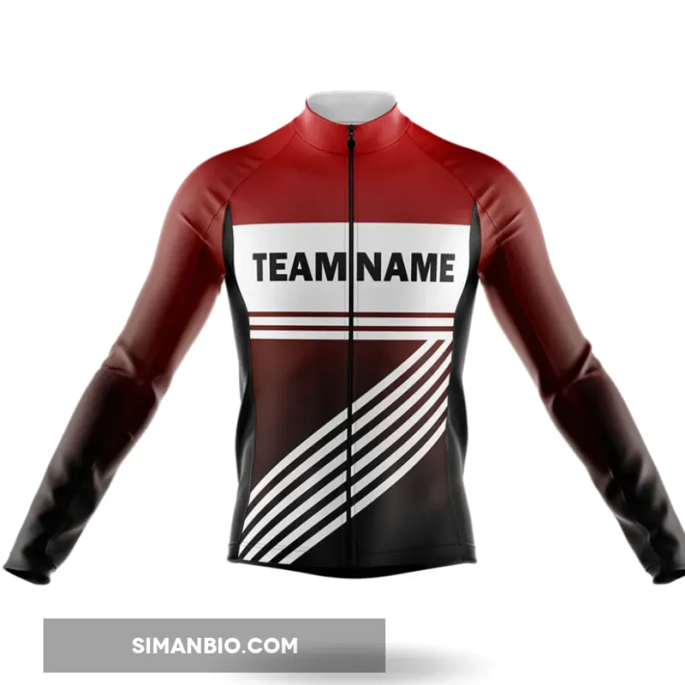 Custom Team Name S3 Black Long Sleeve Cycling Jersey