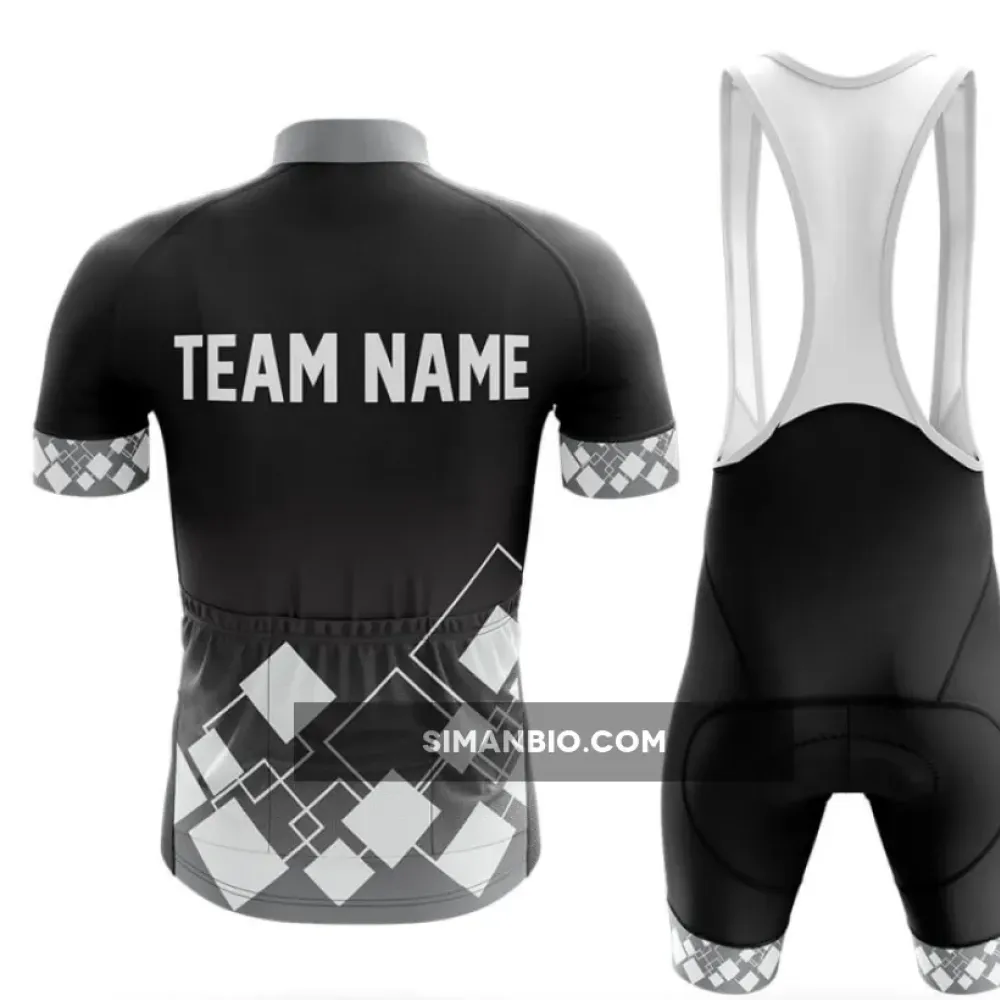 Custom Team Name V19 Black Cycling Bibs