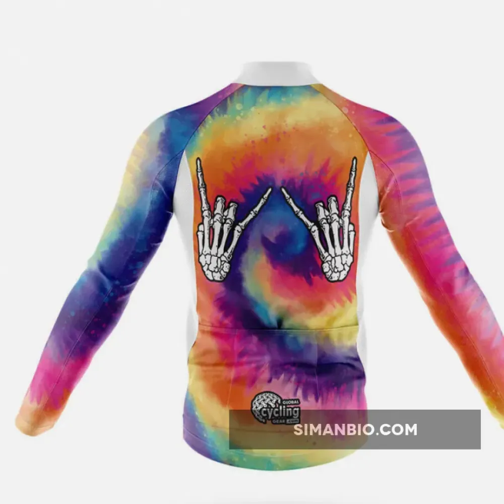 Tie Dye Rock Hands Cycling Bibs
